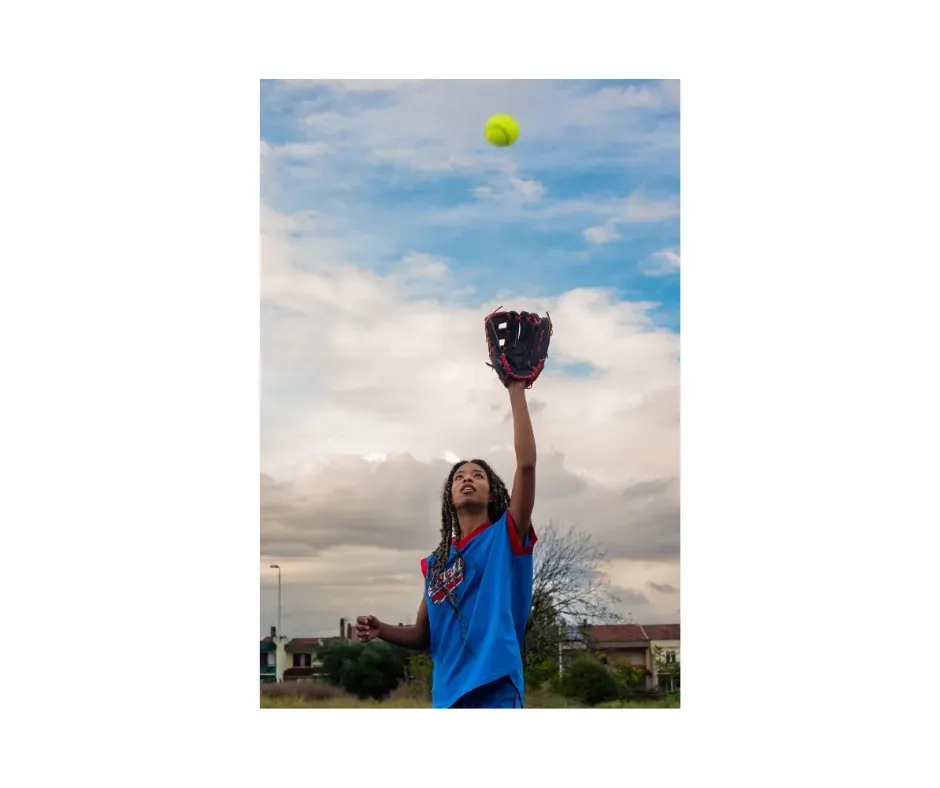 Young Athlete Catching a Ball