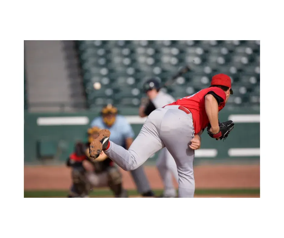 Baseball Pitcher in Mid-Throw
